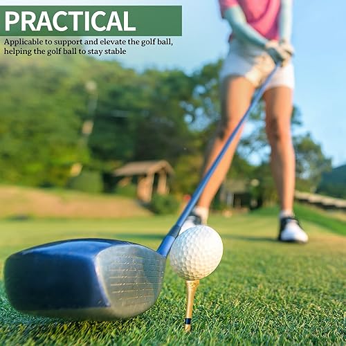 Miniatura 6 de Jadive Camisetas de golf de bambú de 3-14 pulgadas de largo establo de madera para actividades de golf, color natural y azul