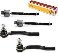 Vista 103 de Metrix Premium Chassis Parts - Kit de 4 piezas de extremos de barra de acoplamiento frontal exterior e interior compatible con Nissan Pathfinder