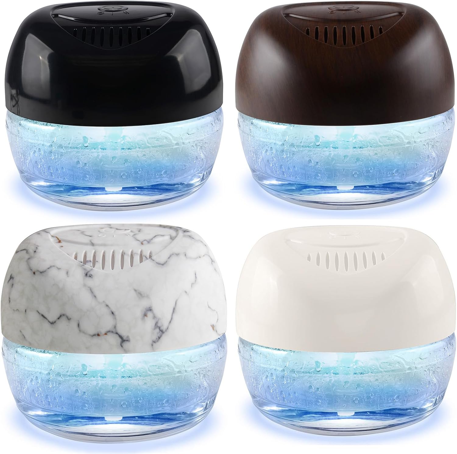 4-Pack Water-Based Purifier Air Washer, Air Revitalizer & Fresh Aire Freshener, Air Fresher with 7 LED Color Changing Mood Light for Rooms