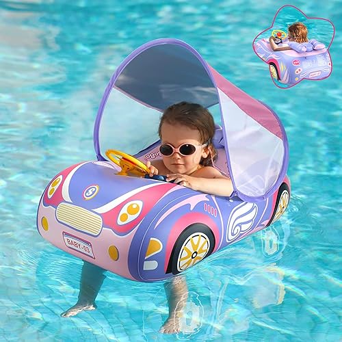 Miniatura 8 de Flotador de piscina para bebé con diseño de coche 3D, flotador de natación de PVC resistente, flotador de piscina para niños, flotadores de natación