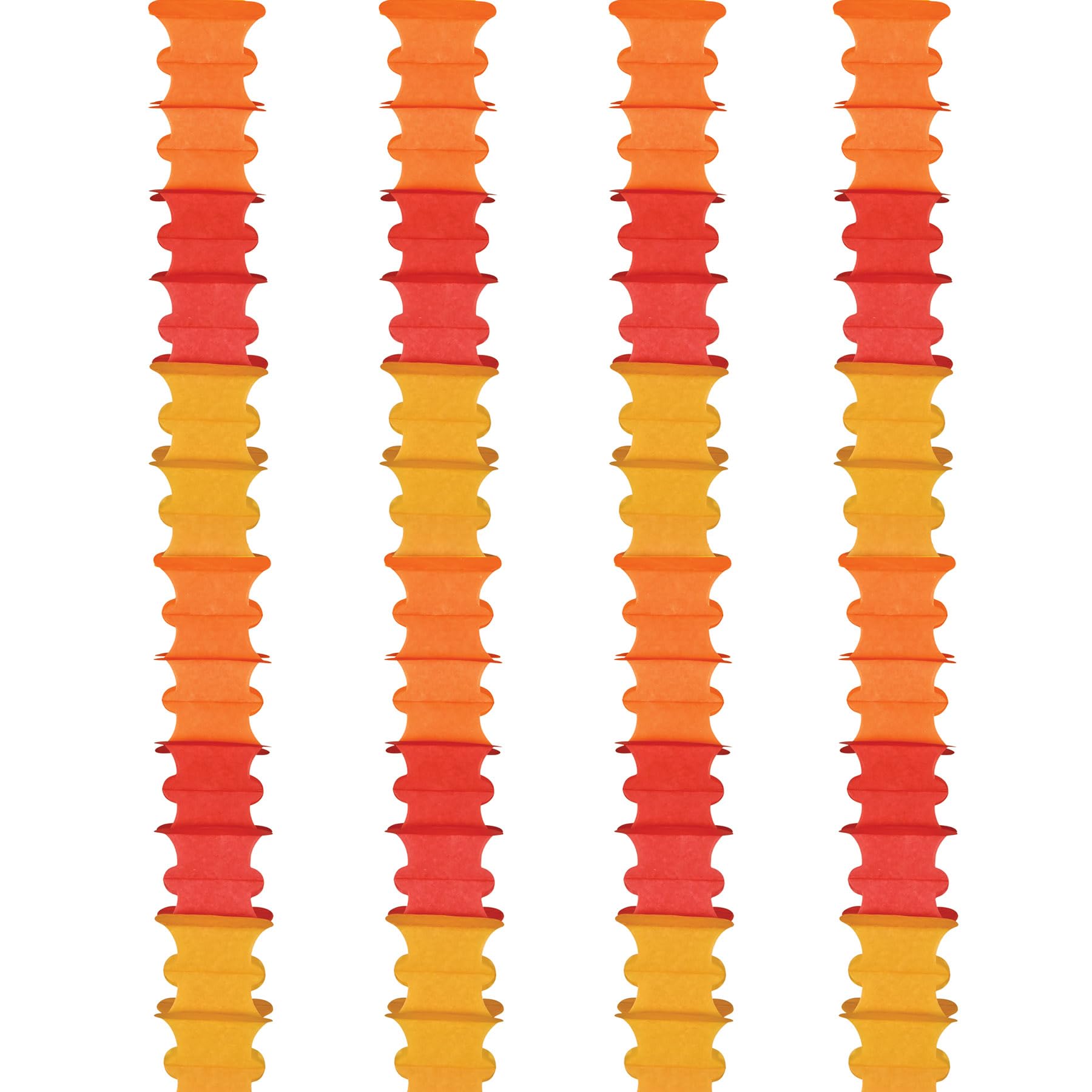 Guirlandes de plafond en papier Beistle 4.3m décor de fête rouge jaune orange