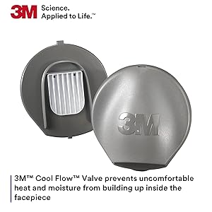 3M Full Facepiece Reusable Respirator 6800, NIOSH, Large Lens, ANSI High Impact Eye Protection, Silicone Face Seal, Four-Point Harness, Comfortable Fit, Painting, Dust, Chemicals, Medium