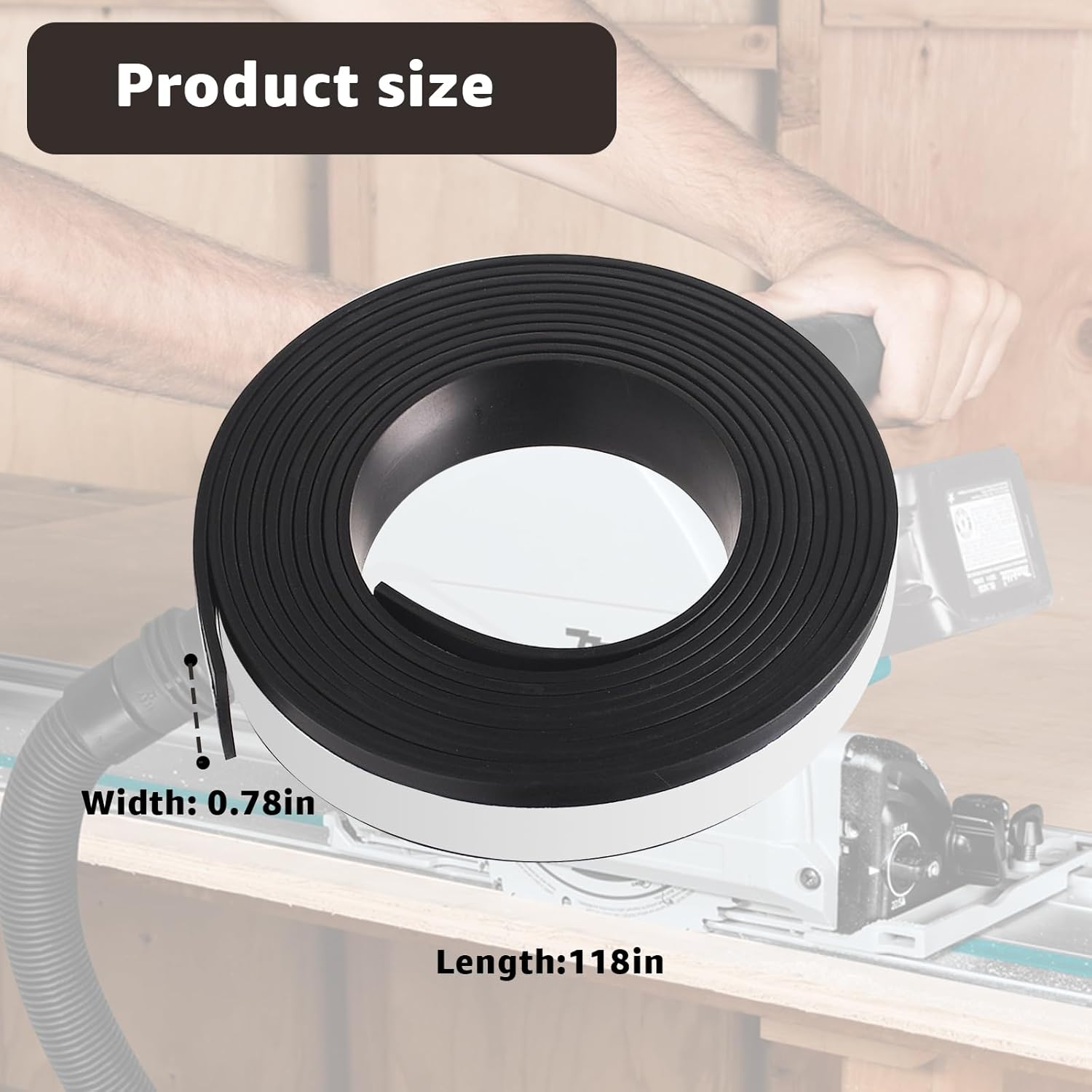 194419-4 Splinter Guard Replacement Strip,Compatible with Makita Track Saw,118" for use with Model SP6000J/J1