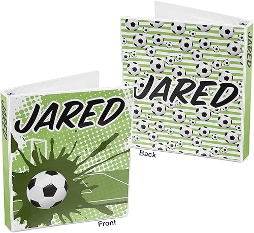 Miniatura 8 de Carpeta personalizada de fútbol con 3 anillas, 2 pulgadas
