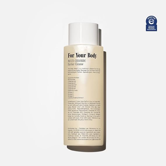 Necessaire The Body Wash Fragrance-Free - Multi-Oil Shower Gel Body Wash for Women + Men. Non-Comedogenic + Hypoallergenic for Sensitive Skin with Niacinamide.. 250 ml / 8.4 fl oz