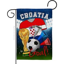 World Cup Croatia Flags Croatian Home Decor Banner Wall Art Patio Lawn Front Porch Room Decorations Small Outdoor Tapestry Yard Signs FIFA Gifts Sports Fan Trophy Soccer Game Football Made In USA