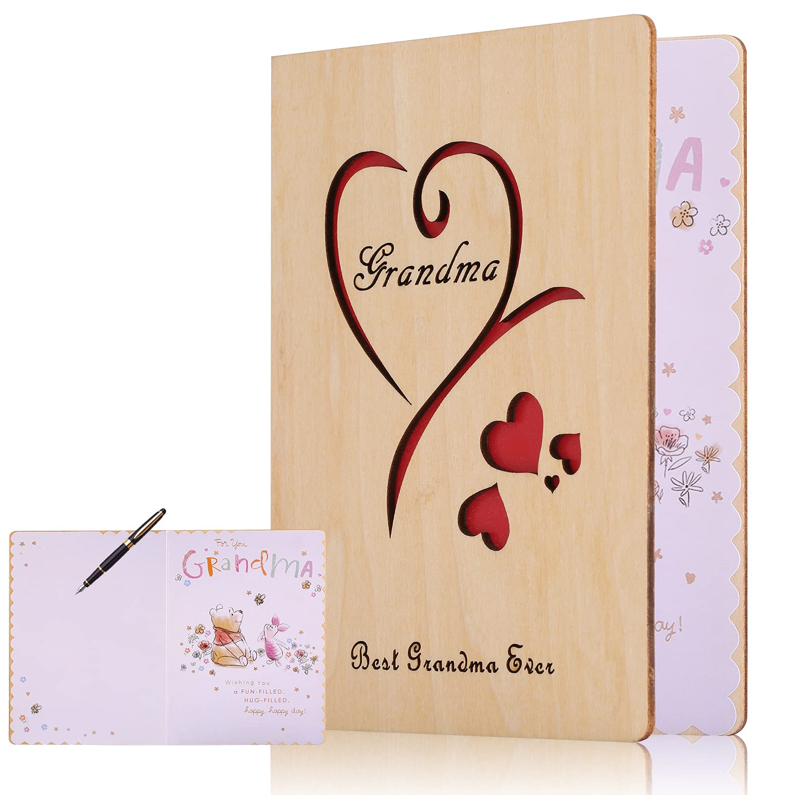 はだけてるばあさんカード Amazon | 木製グリーティングカード 母の日カード メッセージカード