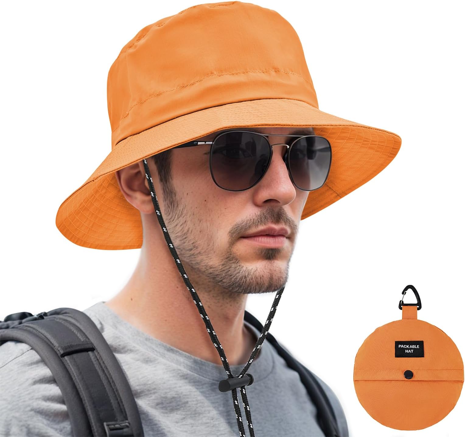 orange adidas bucket hat