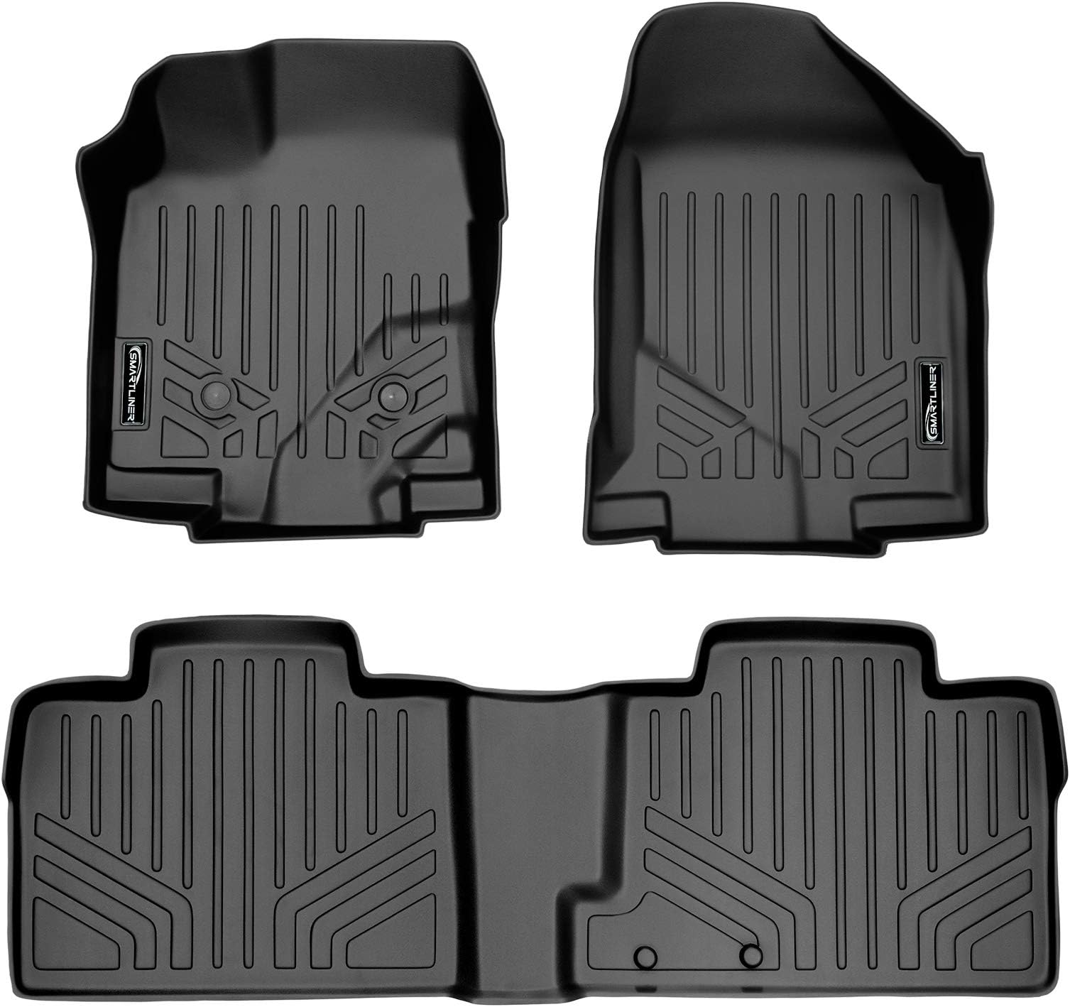 MAXLINER Floor Mats 2 Row Liner Set for 2011-2014 Ford Edge