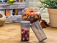 Vista 2 de Juvale Empty Pill Bottles with Caps - Easy Pop-Top Vials - Compact Travel Pill Containers - Bulk Medication Bottles - 50 Count (Pack of 1), Black