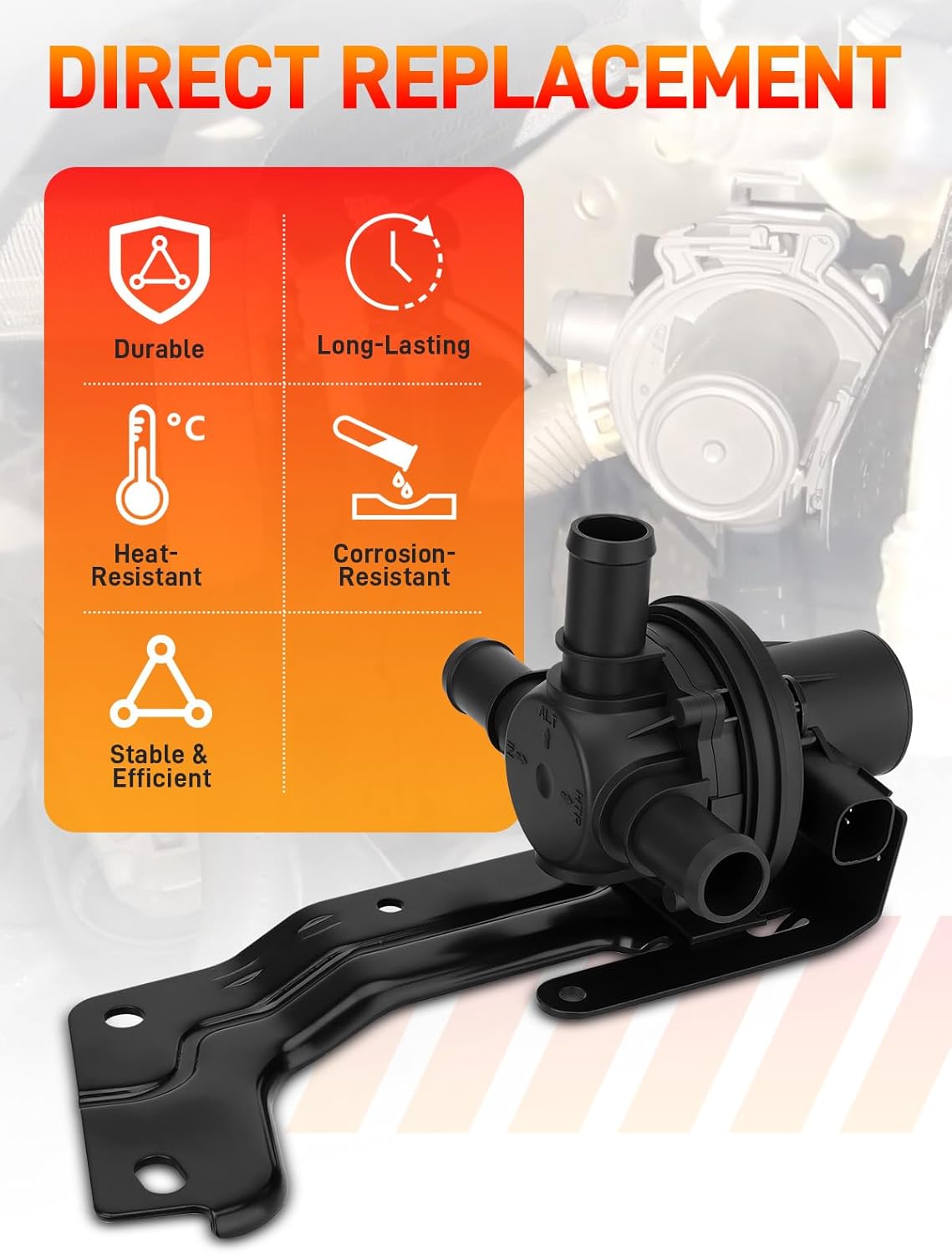 52014892AC 3 Way Heater Control Valve w/Mounting Bracket Compatible with 2013-2018 Ram 1500 3.6L 5.7L Replace# 52014892AA 52014892AB