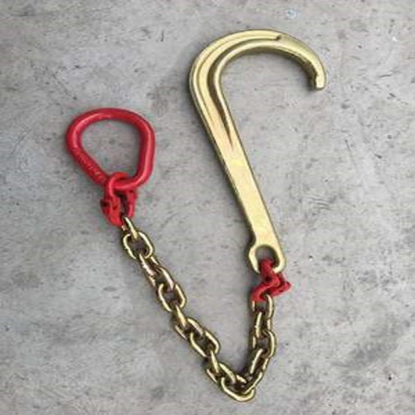 GUODDM Obstacle car J Hooks Towing - 4T/5T Transport Tow Chain, Galvanized Transport Chains, Chain Bridle And Grab Hooks Breakdown car(4TSingle hook)