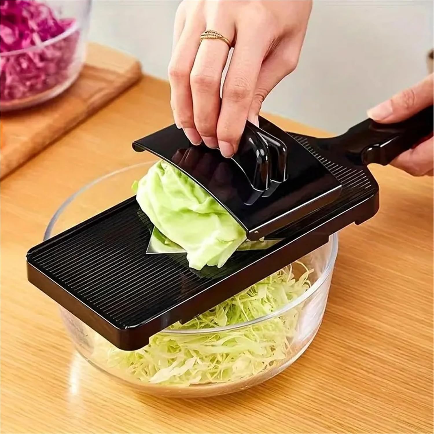 Multi-Functional Manual Vegetable Slicer and Shredder for Cabbage, Potatoes, and Cucumbers - Kitchen Gadget