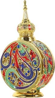 ULTECHNOVO Frasco De Perfume Do Oriente Médio Frasco De Perfume Antigo Frasco De Perfume Vintage Frascos De Perfume Vazio Frasco De Perfume Egípcio Recipiente De Perfume Vazio Viagem Liga De
