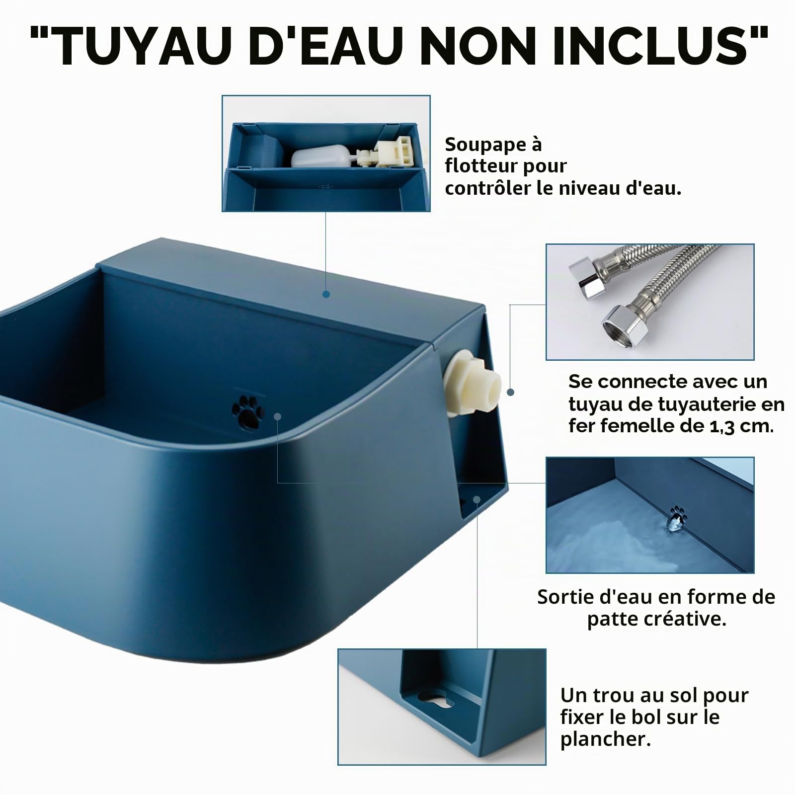 Namsan Abreuvoir de Chien Abreuvoir en Bol Automatique avec Valve À Flotteur pour Chien Cheval Bétail Mouton