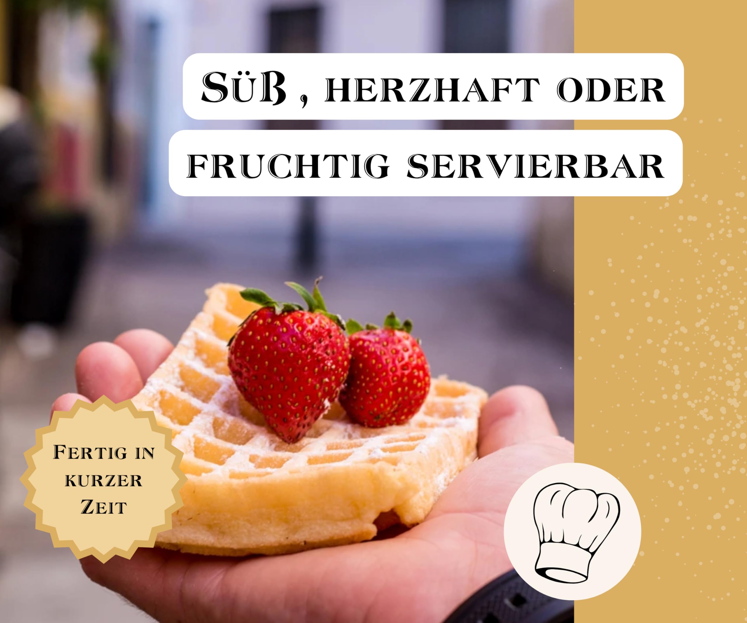 BEST BACK Premium Waffel Backmischung 5 kg, 5er Pack (1kg)