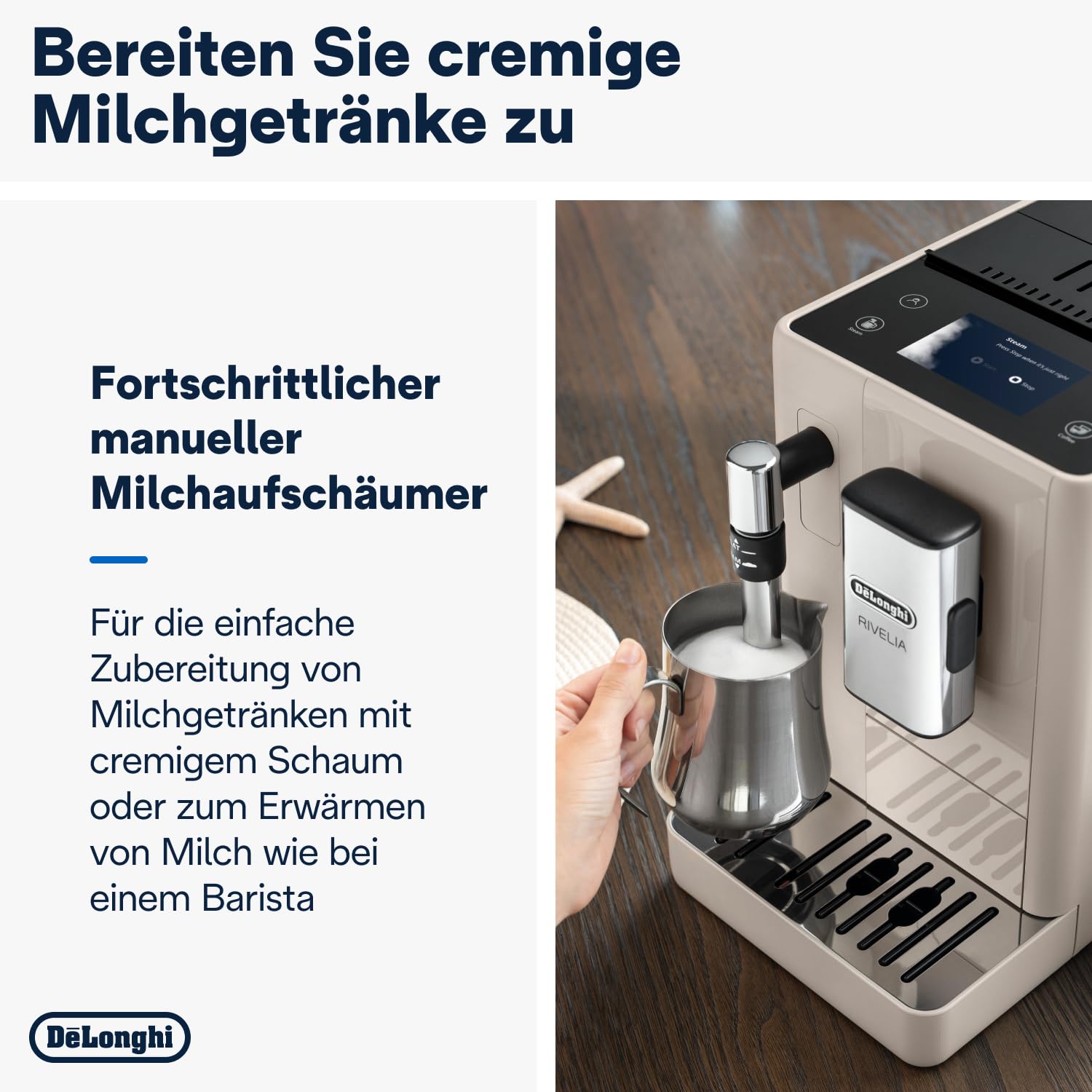 De'Longhi Rivelia EXAM440.35.BG Kaffeevollautomat mit Milchaufschäumdüse – Bild 5