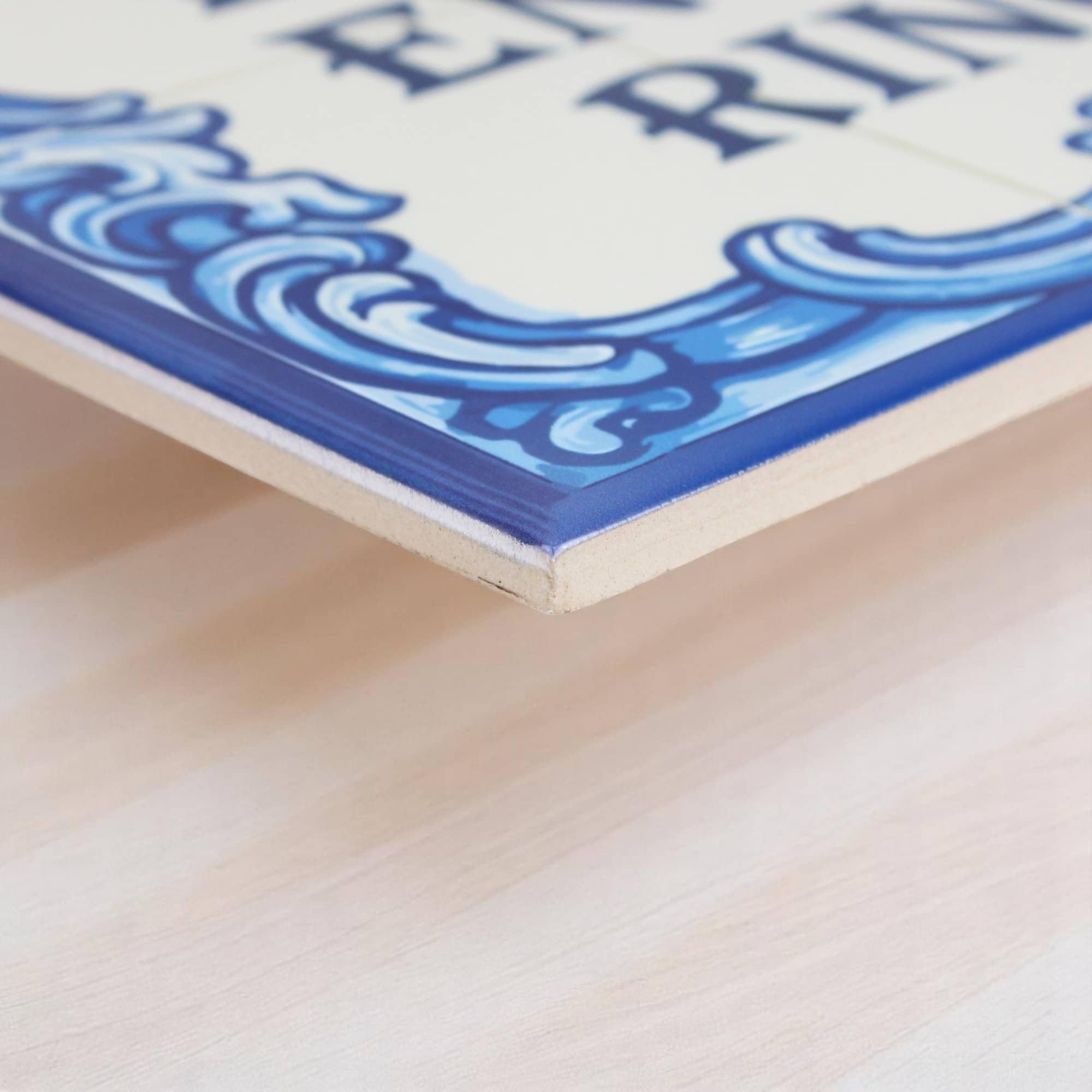 Azulejo personalizado estilo andaluz con texto 30x20 - Diseño 1, cerámica