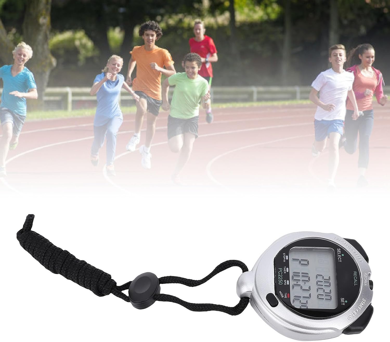 Digital Sports Stopwatch Multifunctional 30 Lap Memory, Water Proof, Countdown Timer with Clock Calendar Alarm - Extended Timing, Durable Stainless Steel, Ideal for Coaches and