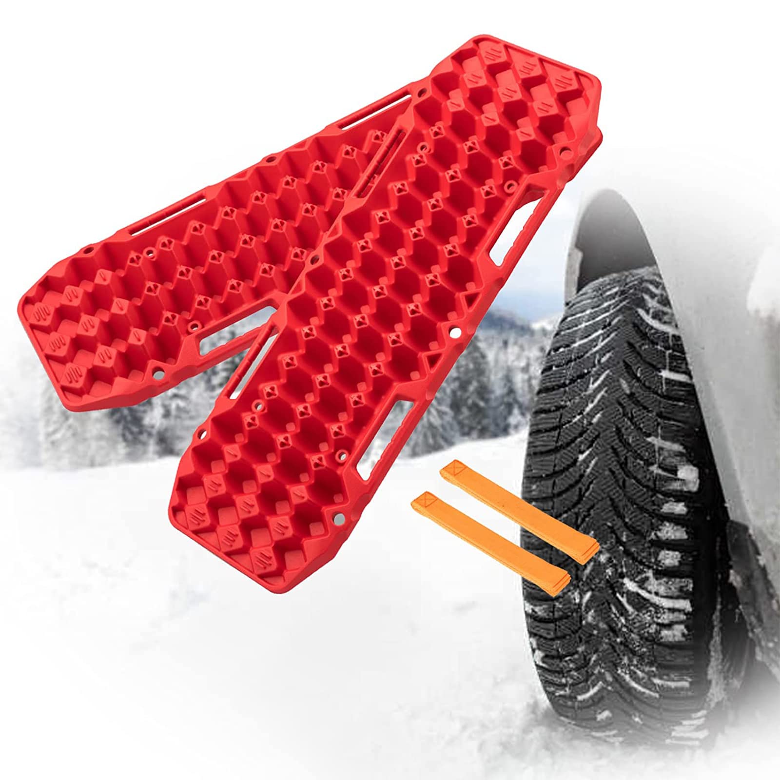 Set 2x Tappetino Antiscivolo Per Ausilio Alla Trazione Per Auto GH1 Arrotolabile Nero Verde A578714 0