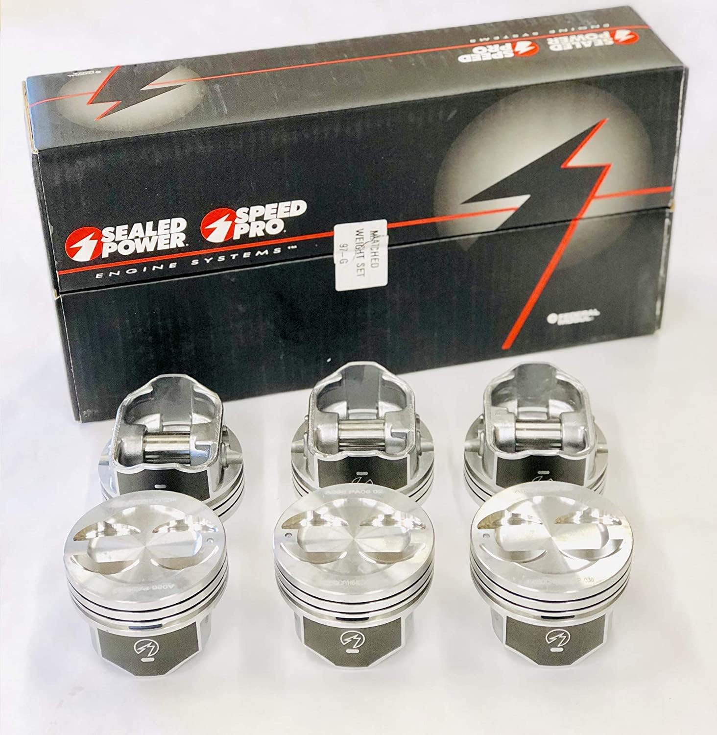 Coated Skirt Dish Pistons & Moly Rings compatible with Mercruiser Chevy MIE Mag Alpha Marine 5.7L 350 cid Hypereutectic Dish Top Pistons 260HP 280 HP 255HP. For STD or 4.00" Bore Size.