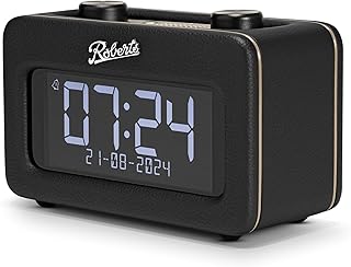 Roberts Revival Rest - Radio Despertador Retro Dab+/FM/Bluetooth, Color Negro