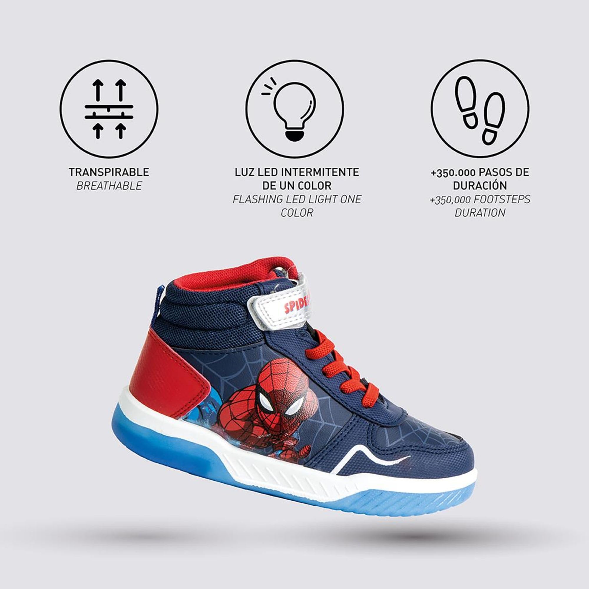 CERDÁ Life'S Little Moments Deportiva Suela PVC con Luces Spiderman Zapatillas DeportivasNiños