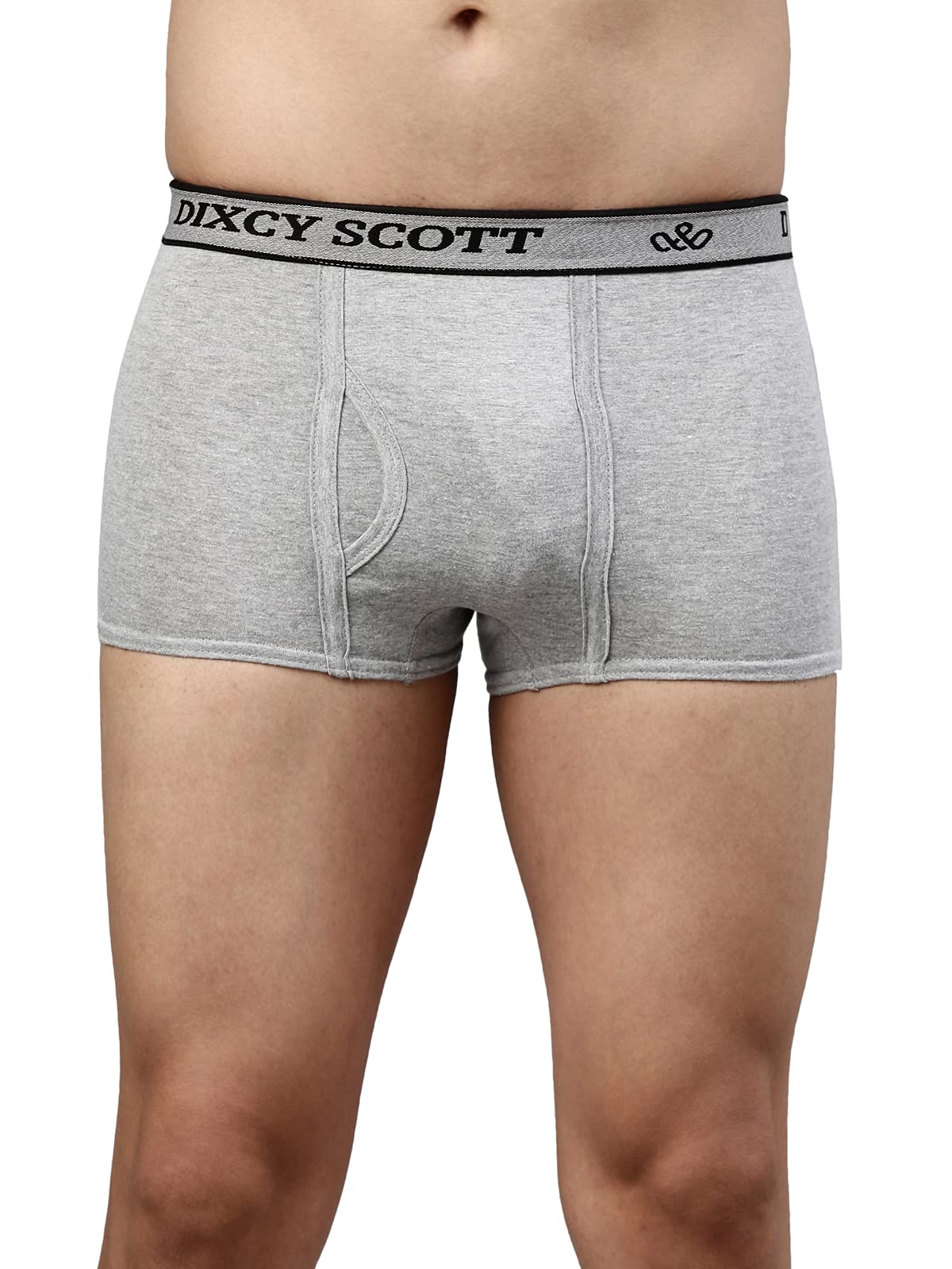 Dixcy Scott Cotton Originals Mens Trunk Snug Fit Solid Innerwear - Swish Trunk (Black/Grey Mel/Navy - Pack Of 3 )-M 2