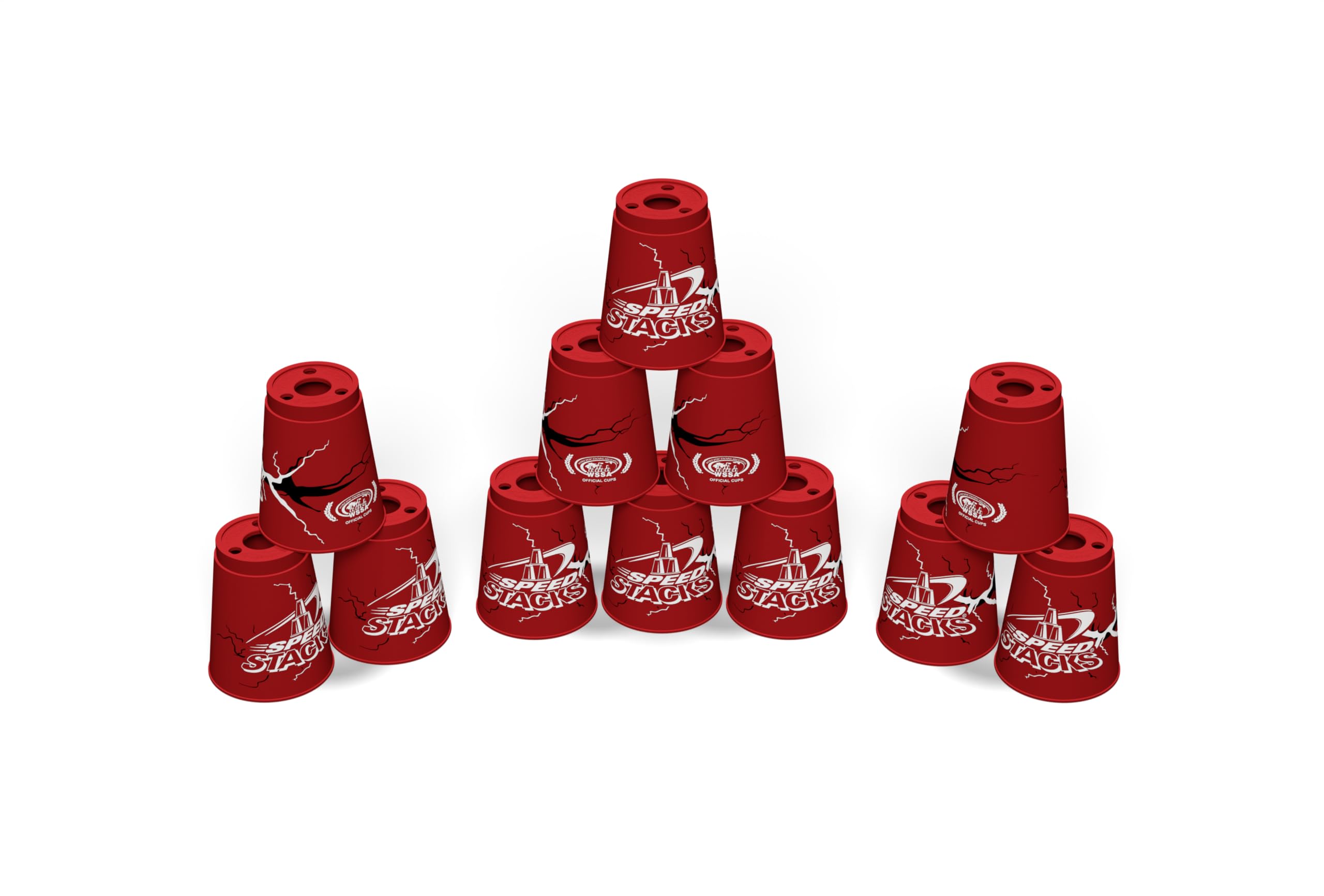 Speed Stacks | Sport Stacking Competitor - Lightning Set and Super Hero Mat - 12 Cups, Holding stem, with GX Timer and mat | WSSA Approved