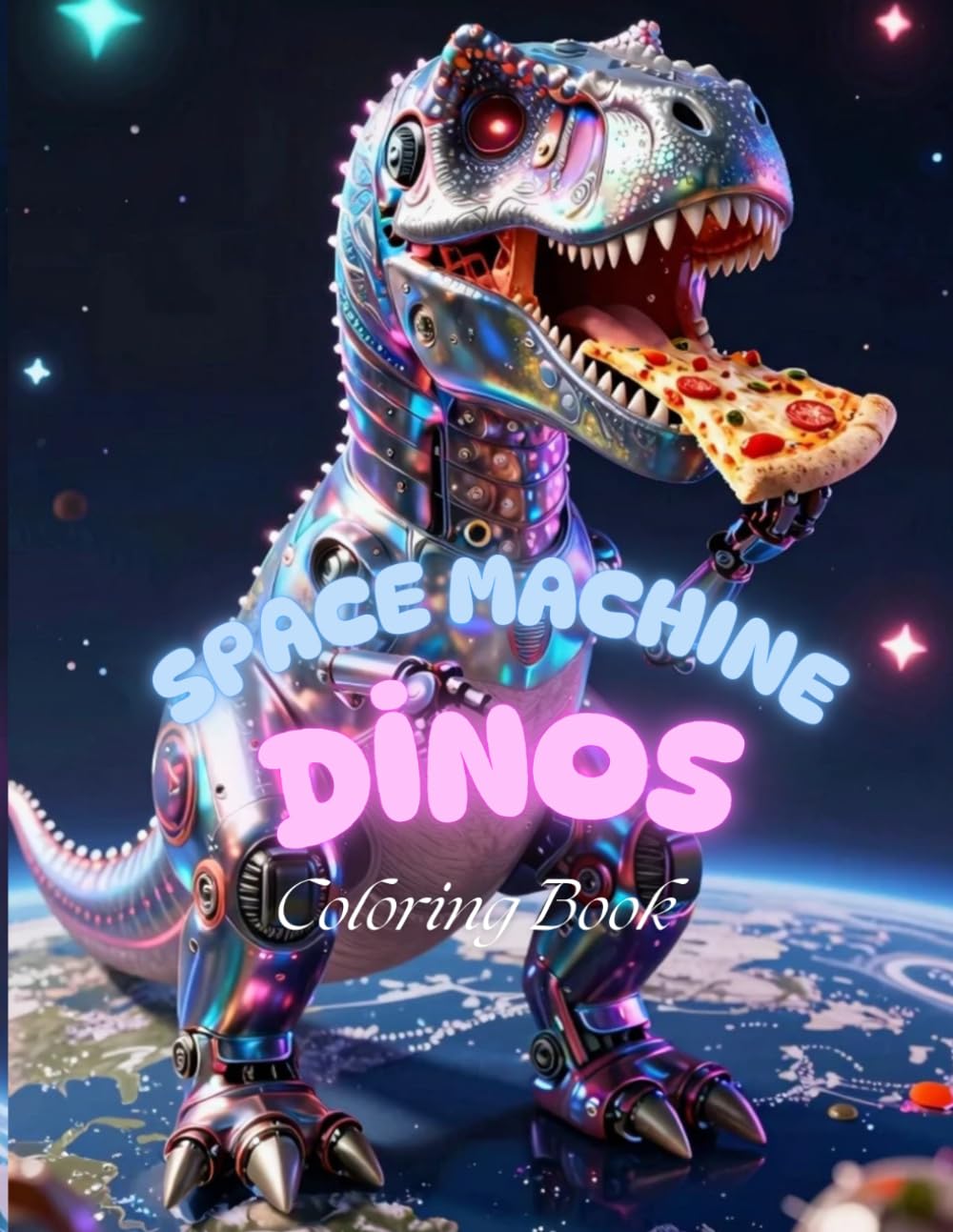 Space Dinosaur Coloring Book: Cosmic Animal Series 2