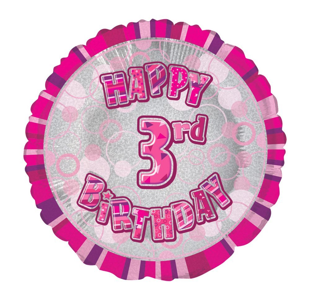 Unique Party 92068 - 9ft Foil Glitz Pink Happy 80th Birthday Banner — view 95