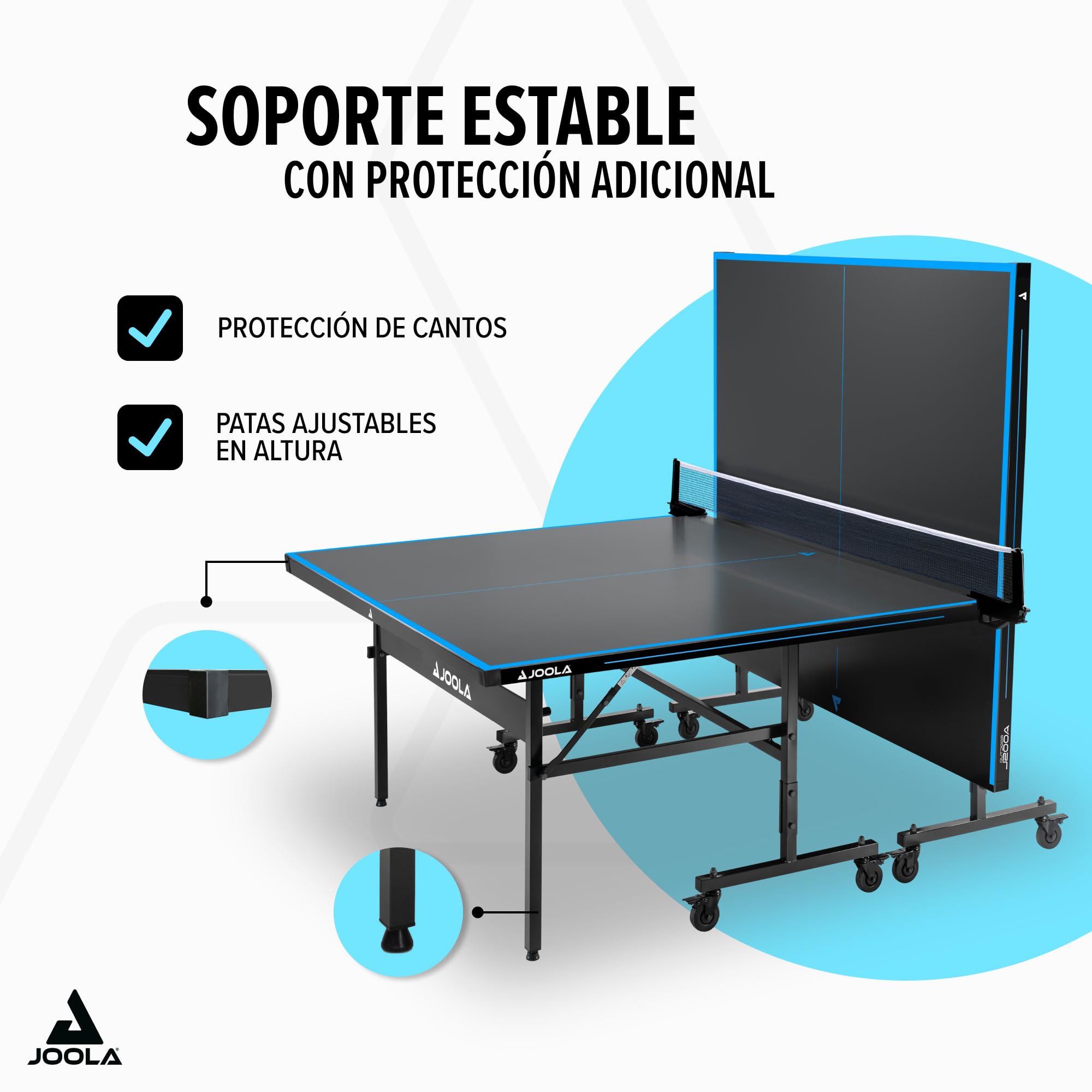 JOOLA Mesa de Ping Pong J200A Outdoor Aluminio 6mm Plegable