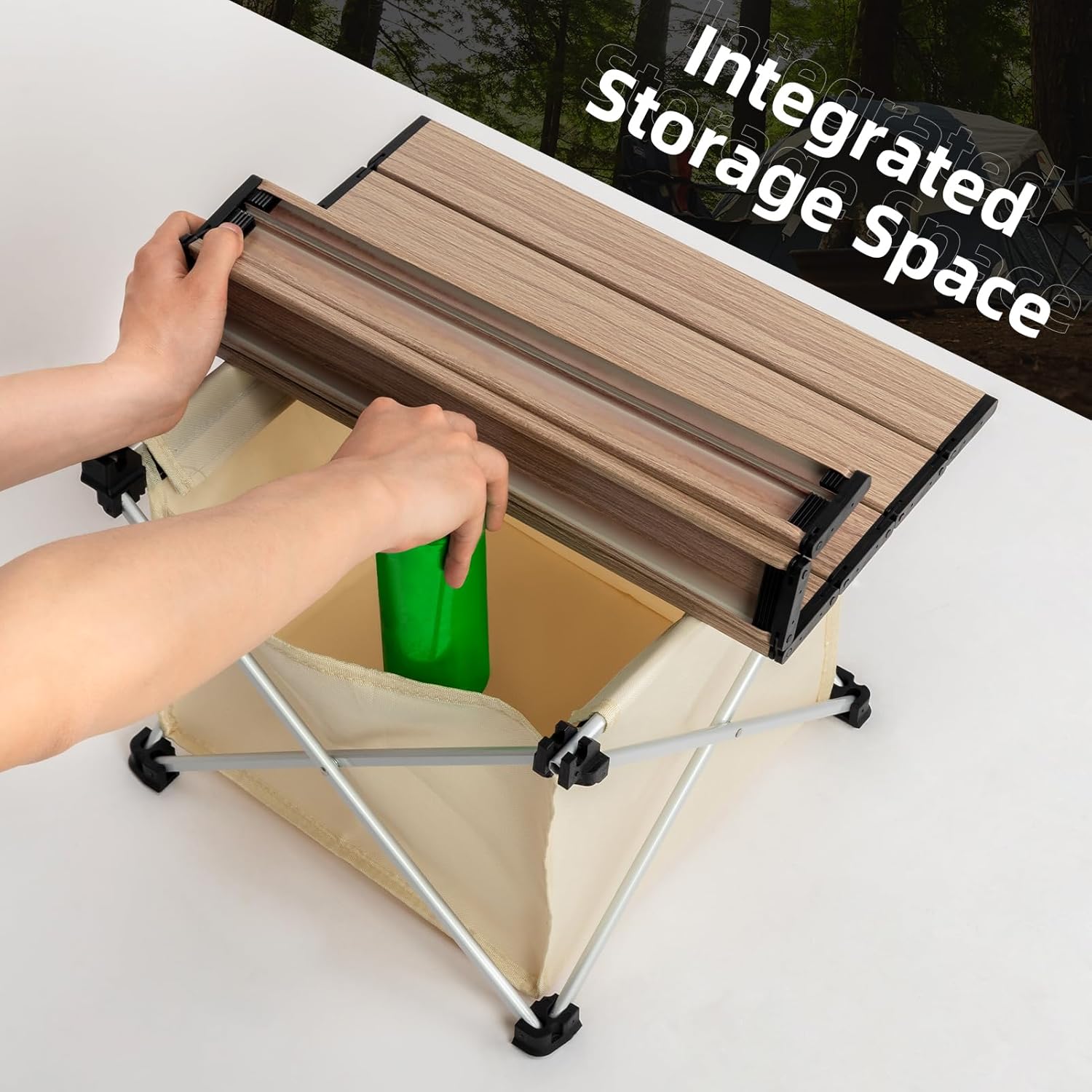 Portable Camping Table Folding Beach Table Ultralight Aluminum Camp Table with Storage Bag for Beach Hiking Backpacking Fishing Picnic