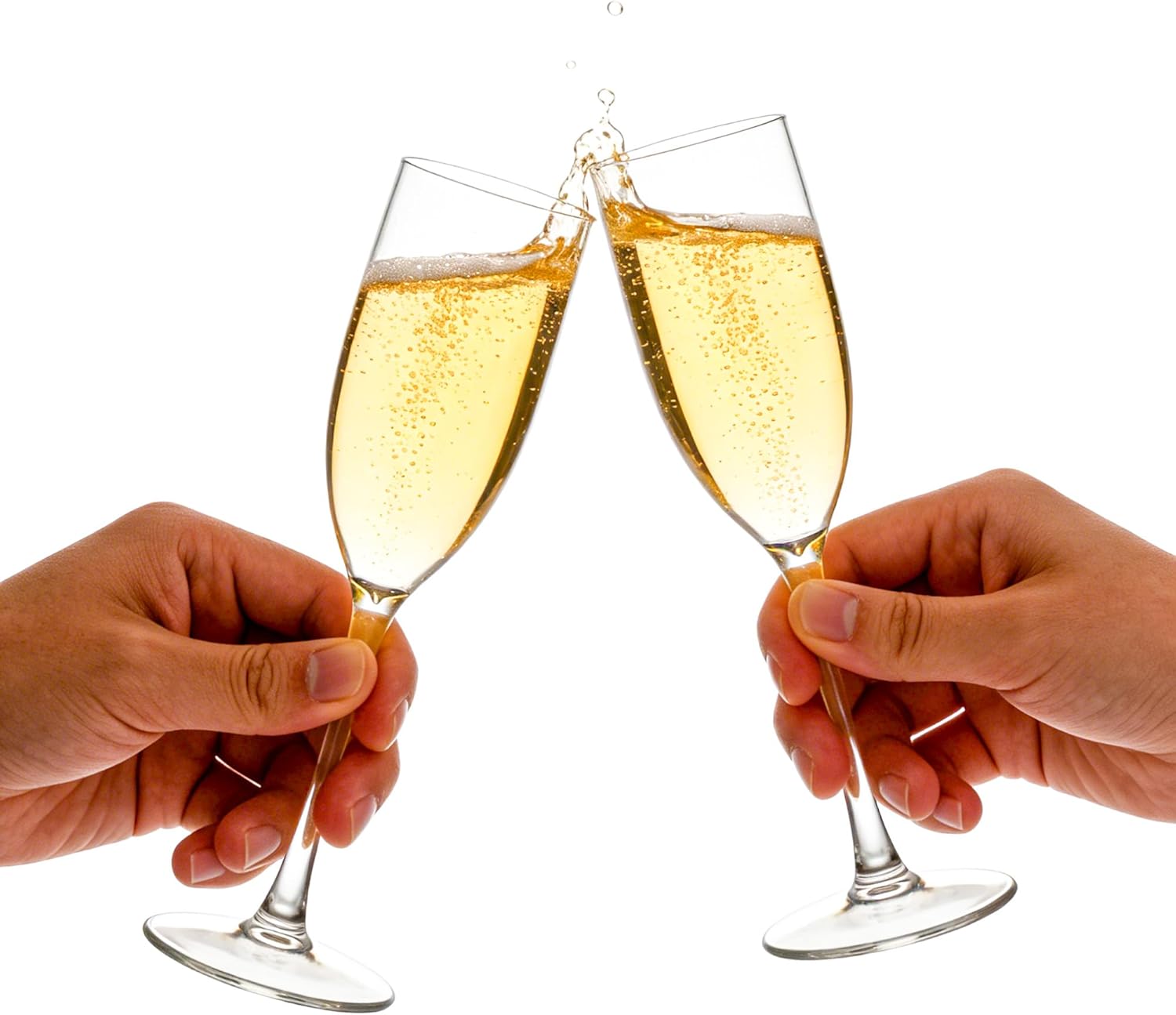 SIBAO 8pcs Acrylic Champagne Flutes, 6 Oz Unbreakable Champagne Toasting Cups, Reusable Stemmed Drinking Glass For Wedding, Birthday,Party,Bar