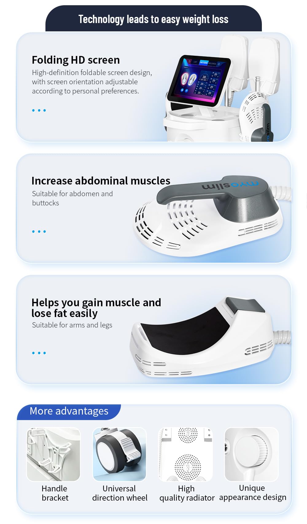 Dispositivo Profesional de Electroestimulación Muscular (EMS)