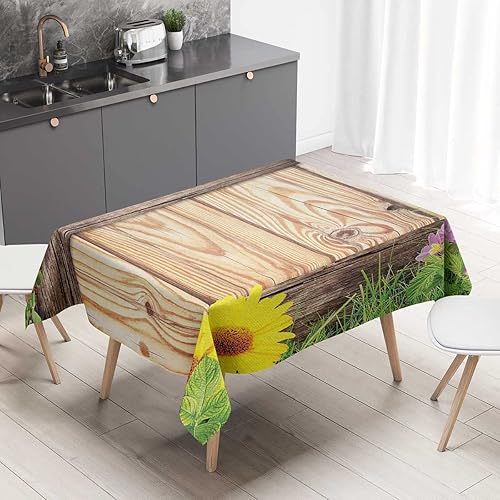 Vista 48 de Mantel Redondo para mesa de 4 sillas, diseño retro 60S 70S y 70S, decoración para comedor, 30 x 30 pulgadas