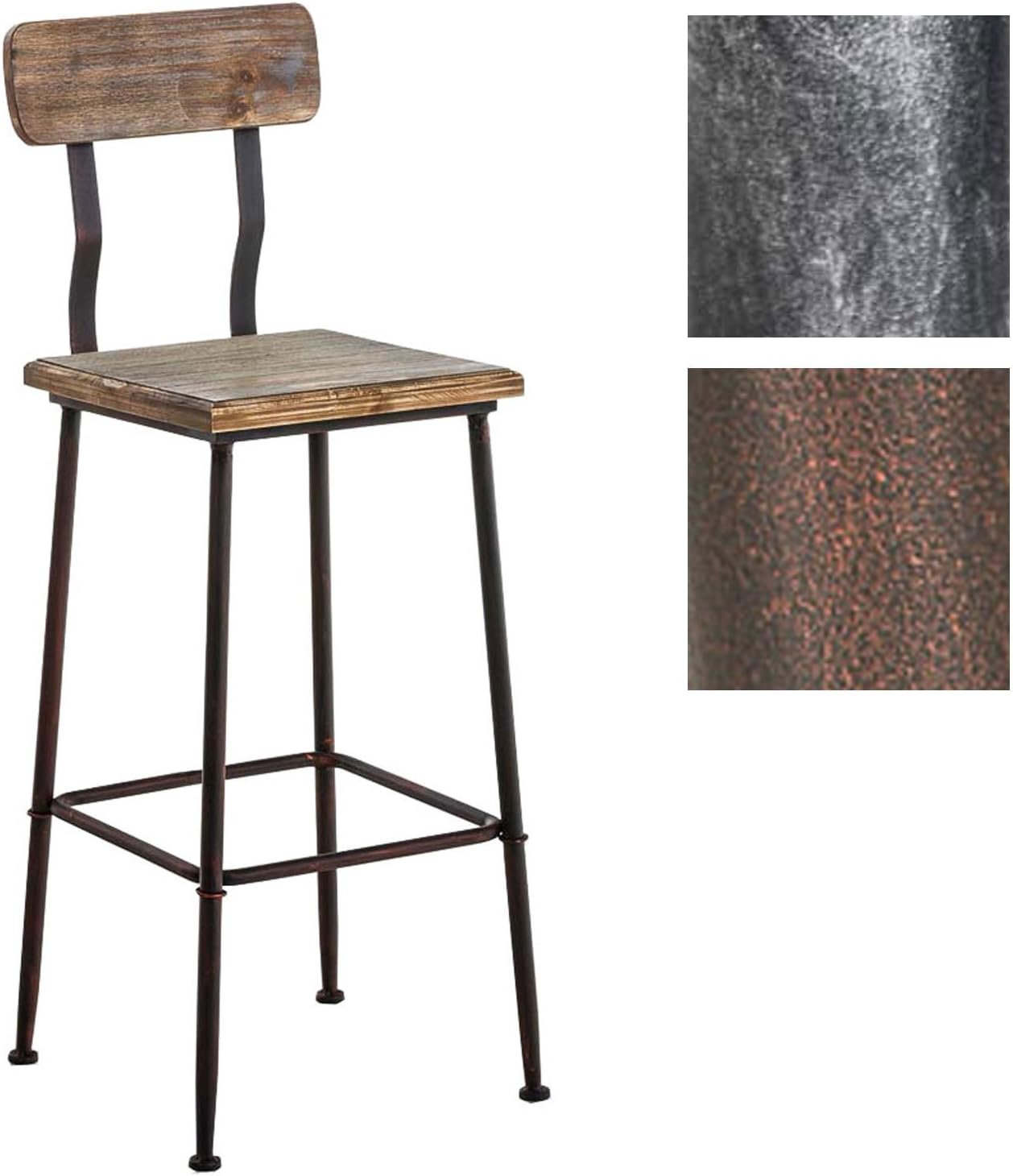 Tabouret style industriel avec dossier