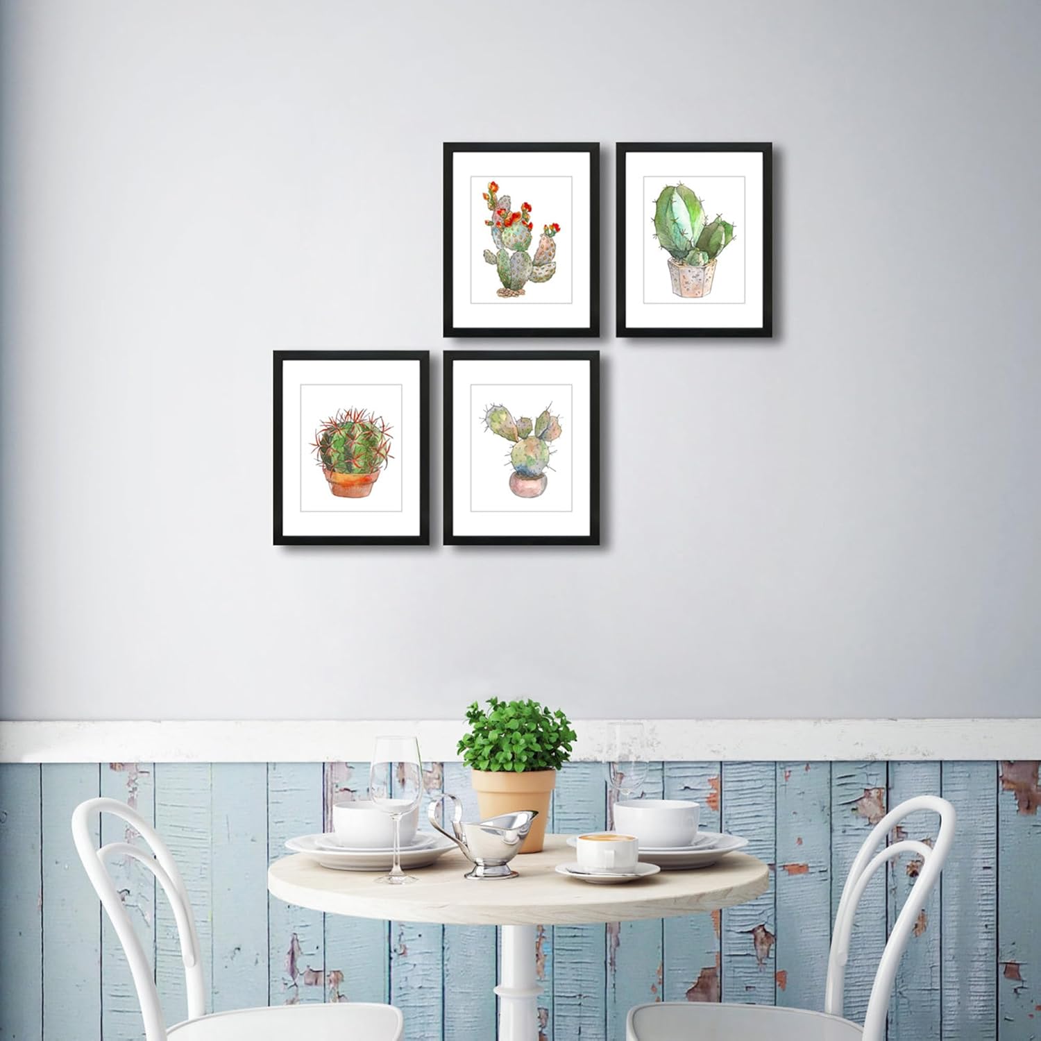 11x14 Picture Frame Set of 4 Thicker Frame for Pictures 8x10 with Mat or 11x14 Without Mat, Wall Gallery or Tabletop display Photo Frames in Black