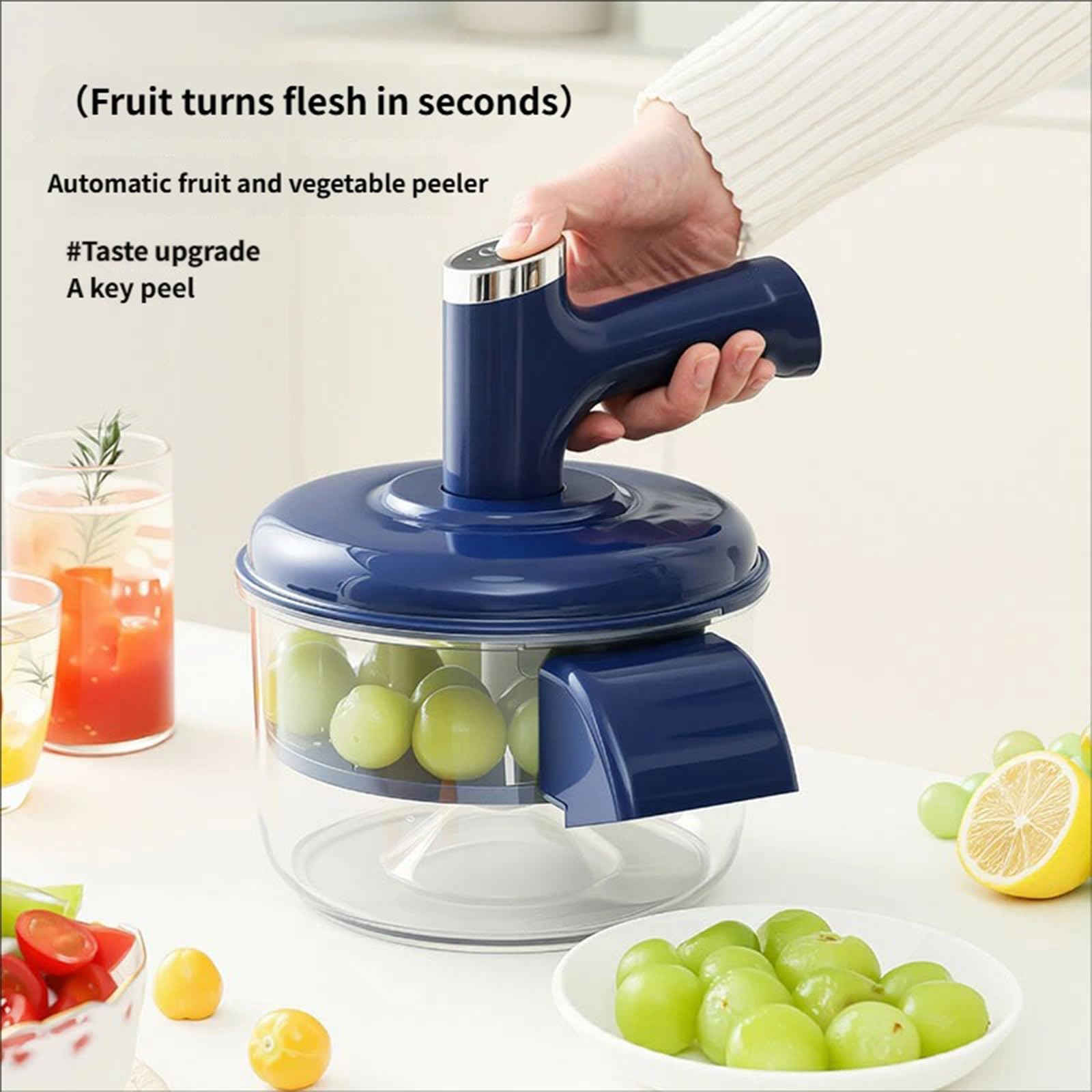 Pelapatate elettrico automatico per frutta, pelapatate ricaricabile in acciaio inossidabile per, aglio, pomodoro, uso domestico, pelapatate elettrico automatico per frutta ricaricabile, in acciaio
