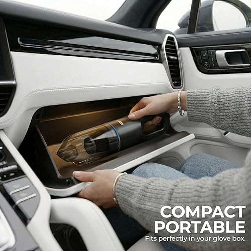 Miniatura 7 de Apical Life Aspiradora de mano inalámbrica, motor sin escobillas de 10000 Pa, aspiradora de coche de succión fuerte, 1.6 libras, mini aspiradora