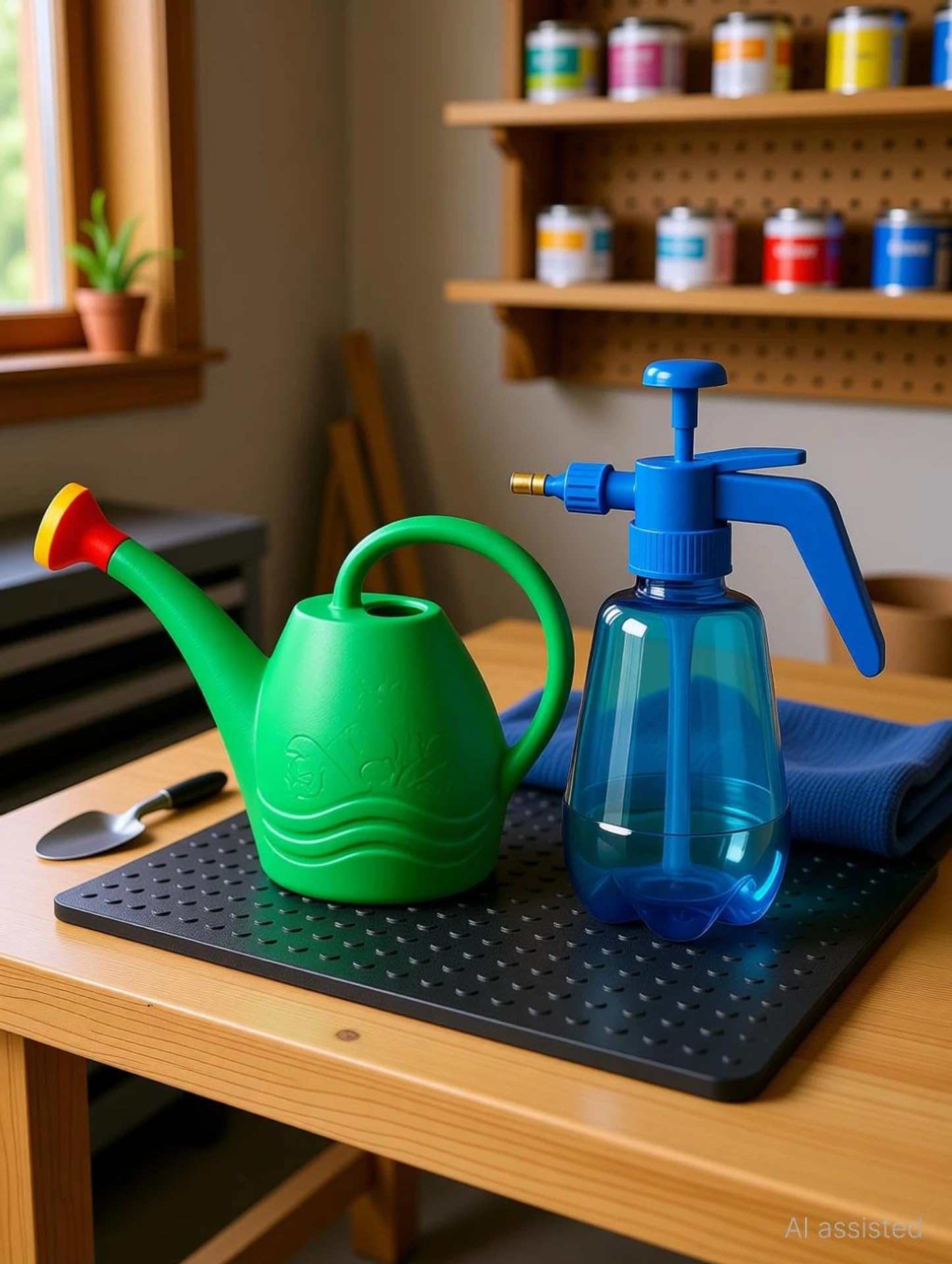 Gardening Tool Kit – 2-in-1 Combo Pack: 1.8L Green Watering Can with Shower Rose & 1.5L Transparent Blue Hand Pressure Sprayer Pump Bottle | Ideal for Indoor & Outdoor Plants.-image-13