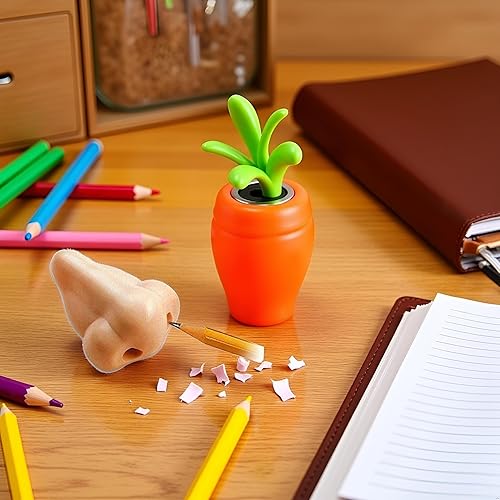 Miniatura 5 de 1 mini sacapuntas manual de plástico, nariz divertida, estudiante, lápiz de grafito, lápiz de color