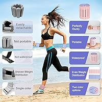 Vista 7 de Pesas magnéticas mejoradas para tobillo para mujer, diseño de espacio transpirable, pesas de silicona para muñeca, impermeables, antideslizantes