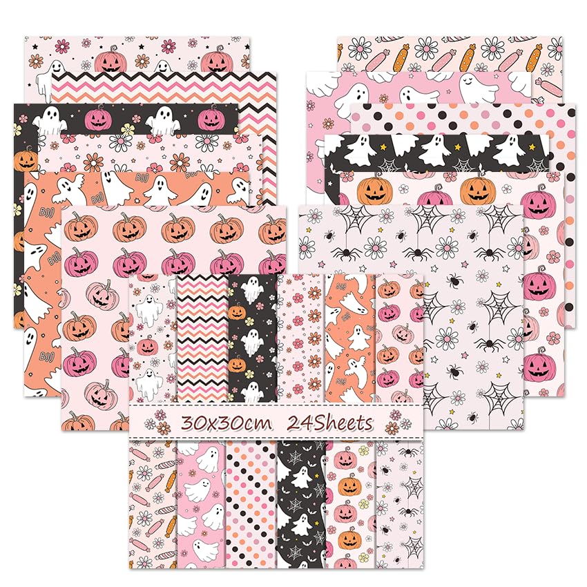 Papier pour scrapbooking d'Halloween idéal pour décorer l'album photo de vos enfants déguisés
