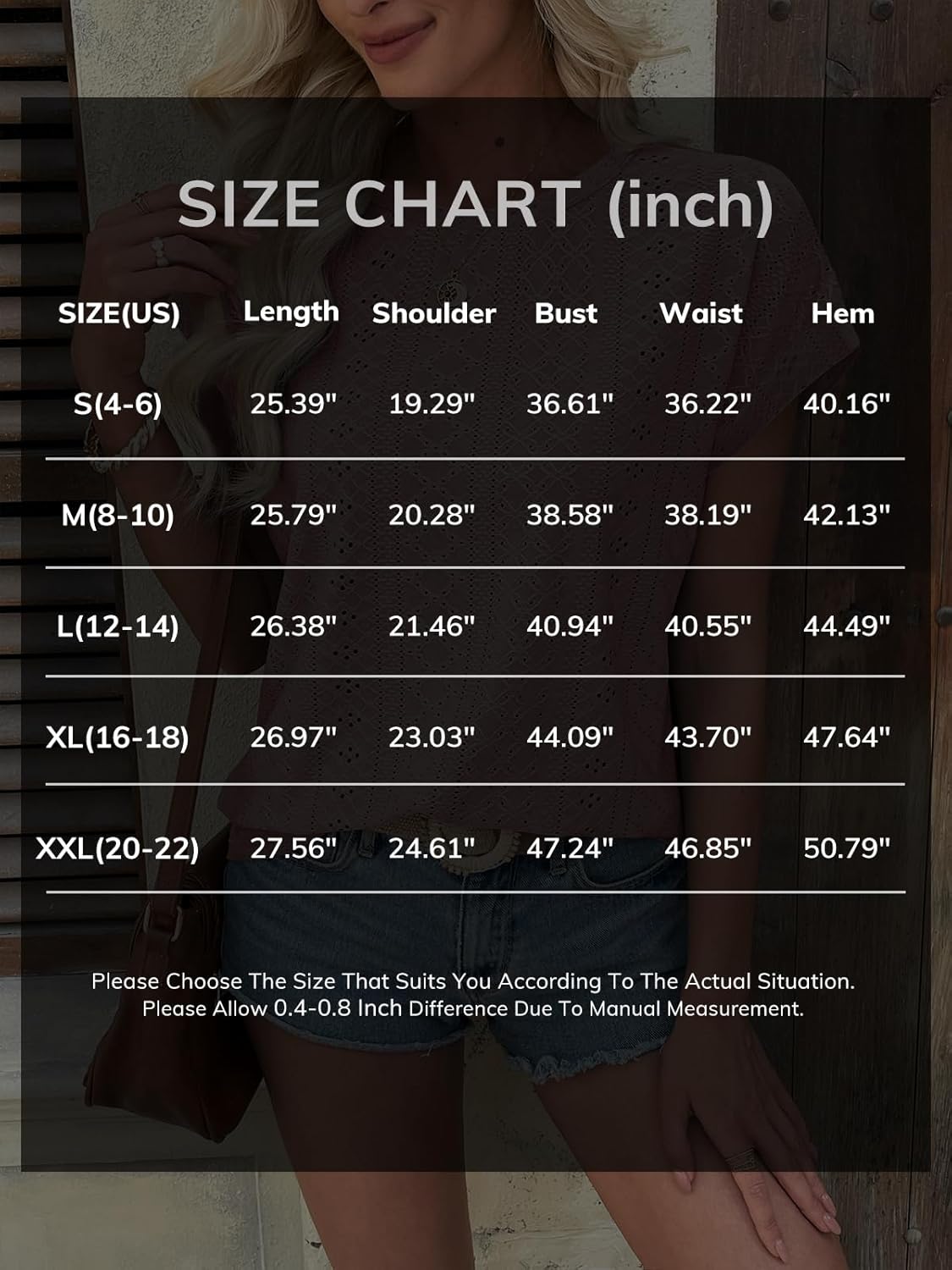 ATHMILE Tops for Women Trendy Short Sleeve Shirts Dressy Casual Cap Blouses with Curved Hem Summer Clothing - Image 7