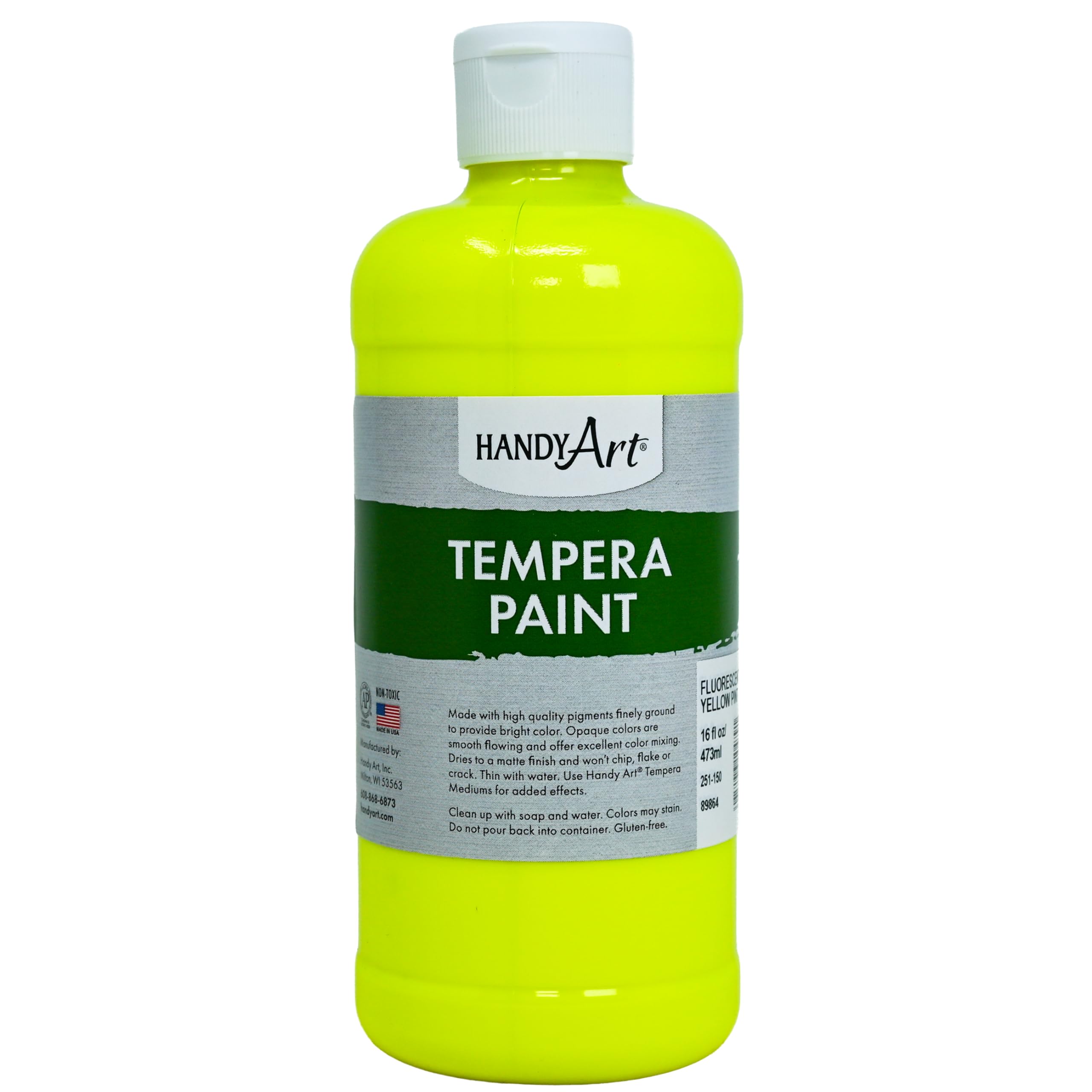 Handy Art Premium Tempera Paint, Blue, 16 oz Pint Bottle — view 14