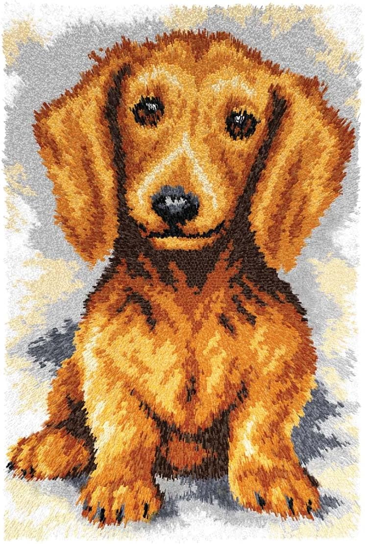 Orchidea Dachshund Latch Hook Kit