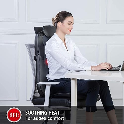 Miniatura 4 de Snailax Shiatsu - Masajeador de espalda con calor almohadilla de masaje para dolor de espalda cojín de asiento de masaje de amasado regalos para