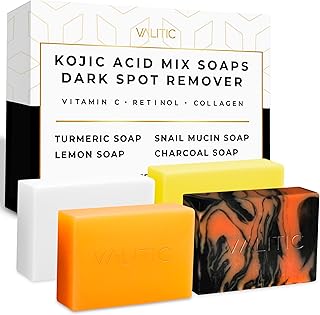 VALITIC Barras de jabón de ácido kójico, cúrc...