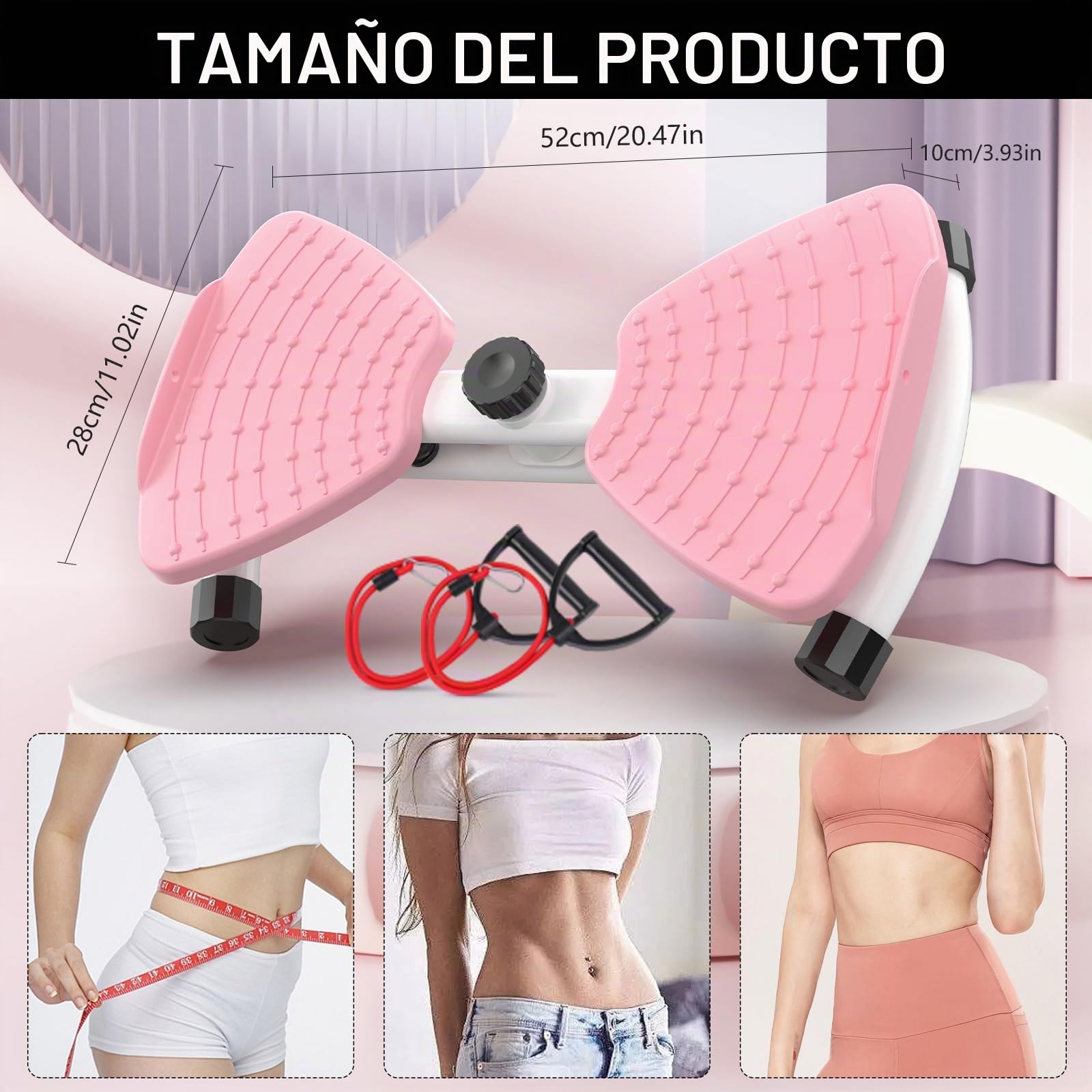 Entrenador Cintura, Tabla Discos Giratorios Para Cintura Entrenamiento Músculos Abdominales Entrenador Abdominal Pilates Para Fitness Tabla Discos Giratorios Con Cordón Para Mujeres